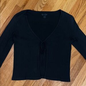Brandy Melville black ribbed cardigan